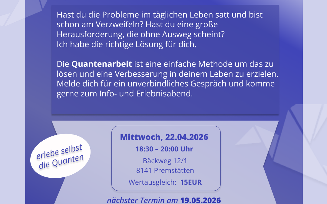 Quanten selbst am Körper wahrnehmen – Kennenlern-Abend
