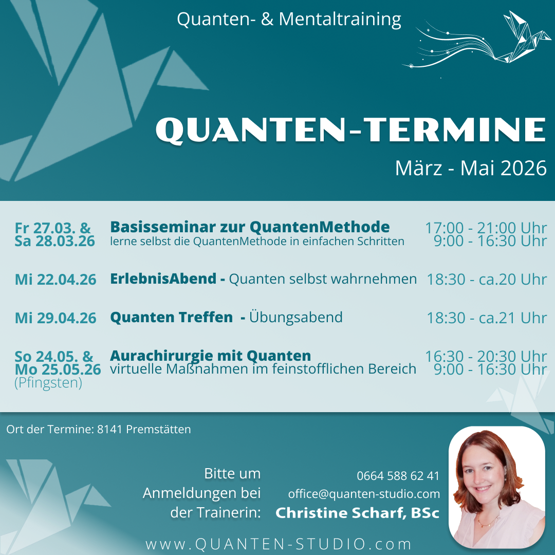 Quanten Termine im Überblick